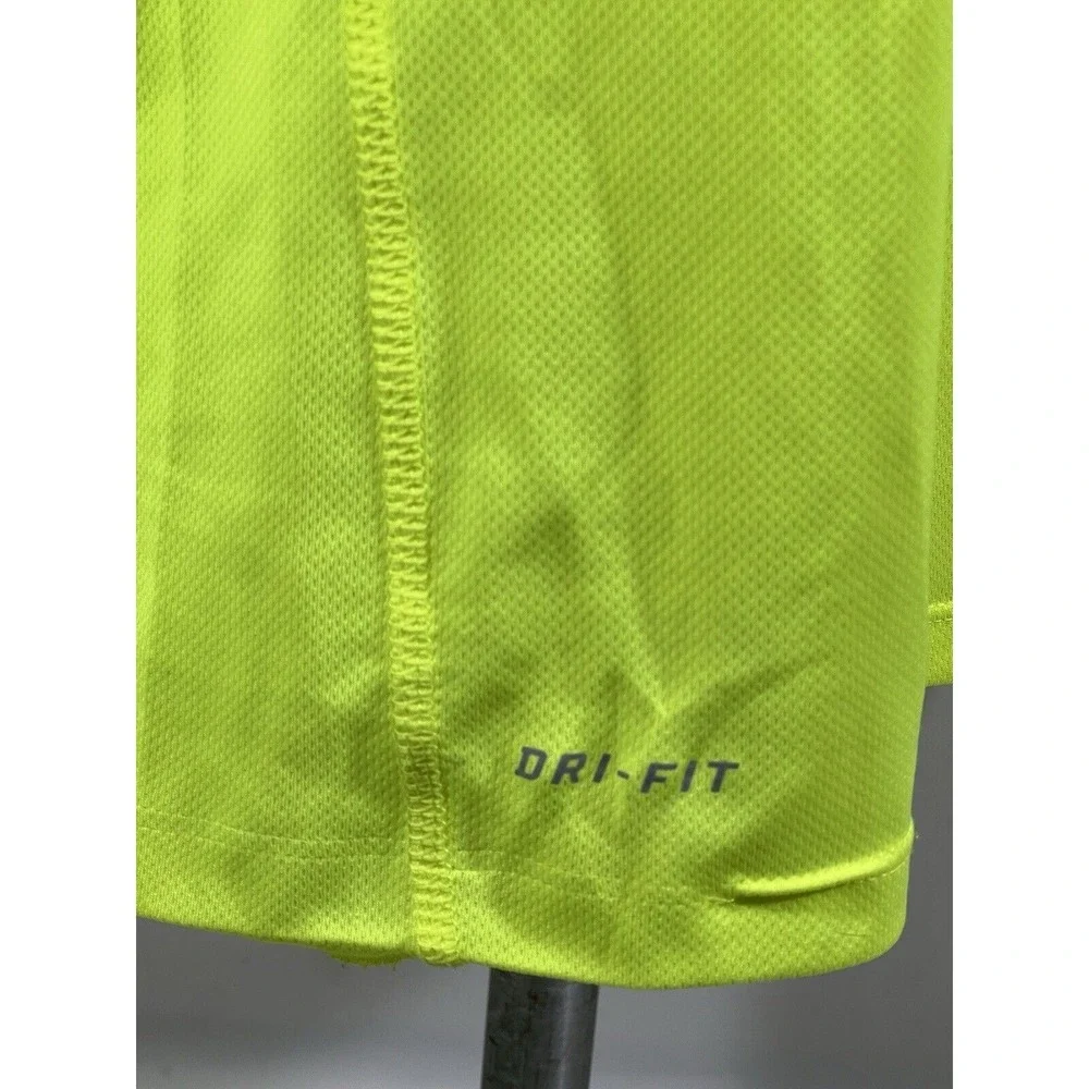 Nike Dri Fit Running Pullover Mens‎ Small Neon Green Quarter Zip Athletic